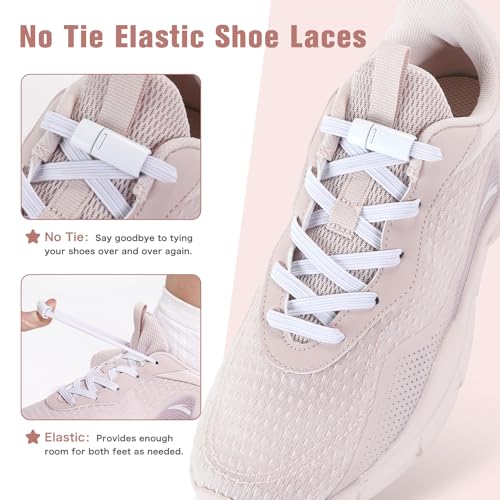 Image of Aiboxin Upgraded Version No Tie Elastic Shoelaces, With Magnetic Shoe Laces Lock - One Size Fits All Kids & Adult