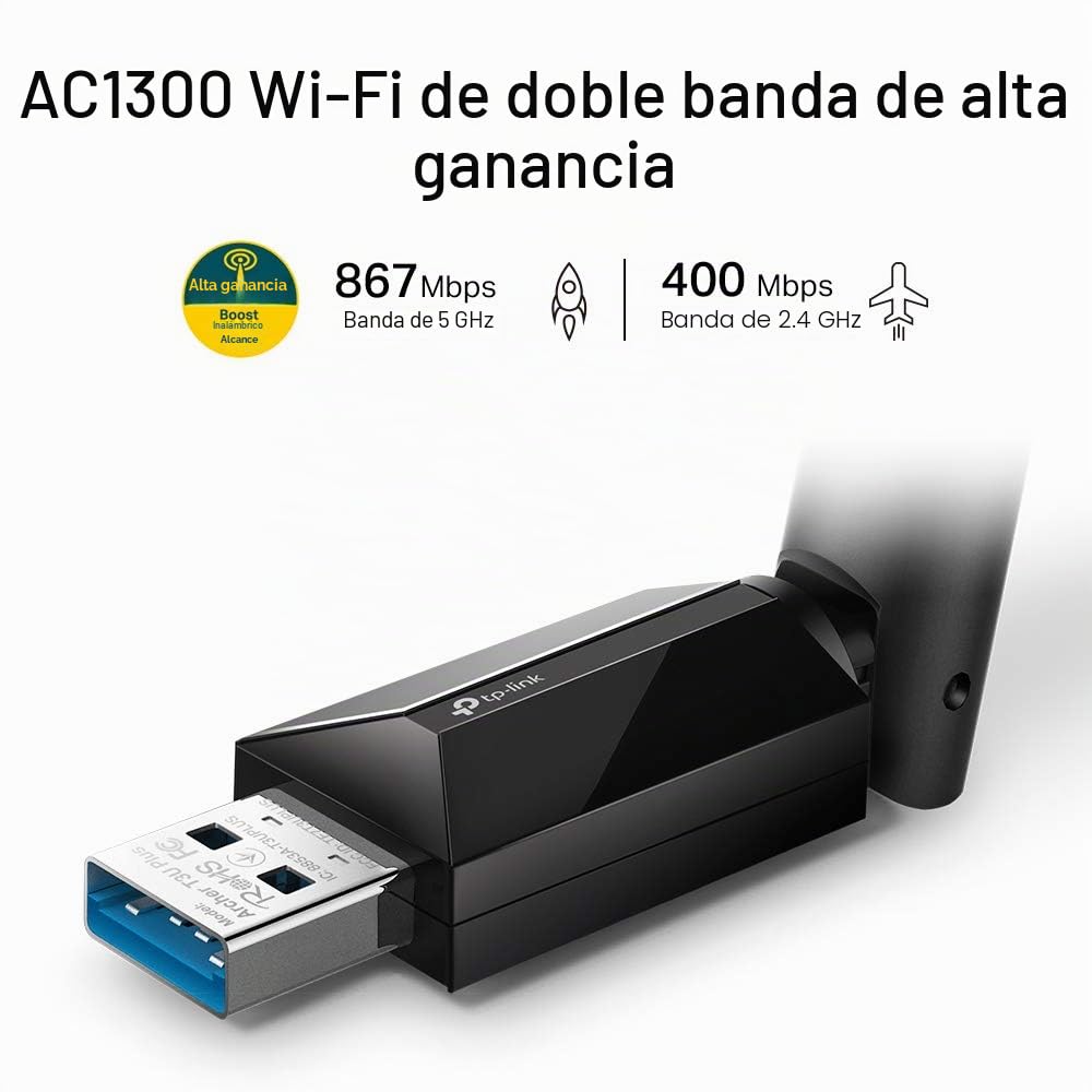 TP-Link RE305 - Repetidor WiFi AC1200, Doble Banda 5 GHz y 2.4 GHz, Amplificador y Extensor & Archer T3U Plus AC1300 - Adaptador Wi-Fi Dual Band 5GHz/2.4GHz, USB 3.0