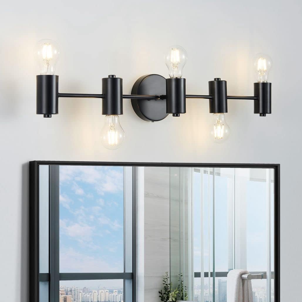 WUZUPS 5Light Bathroom Light Fixture Morden Vanity Wall Scones Light