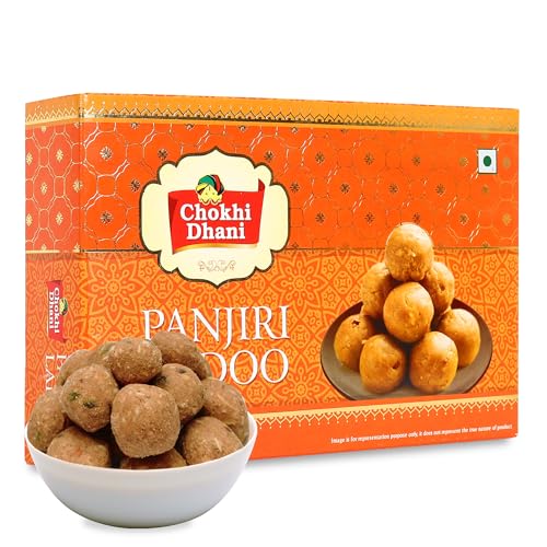 Image of Chokhi Dhani Panjiri Ladoo 400g | Traditional Indian Mithai | Ready to Eat Sweet | Festive Laddoo | No Artificial Flavours | Homemade Taste | Veg