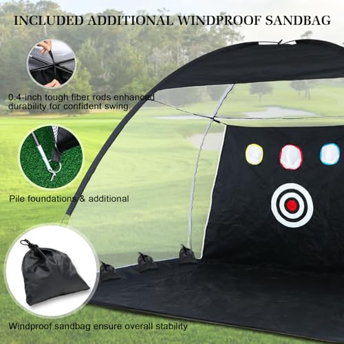 image for totosin Golf Net with Noise Reduction Design,10x7ft Golf Nets for Back