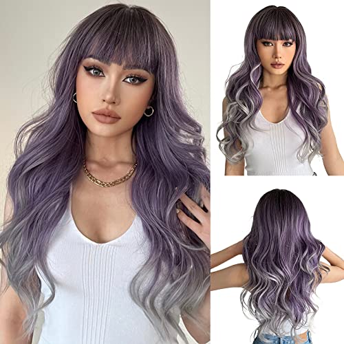 Parrucca Sintetica Rosa Ondulata 24 Pollici - Resistente Al Calore Per Cosplay - Foto 5