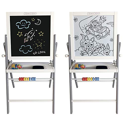 Preisvergleich Produktbild Ricokids Kreidetafel Schreibtafel Kinder Schultafel Kindertafel Standtafel