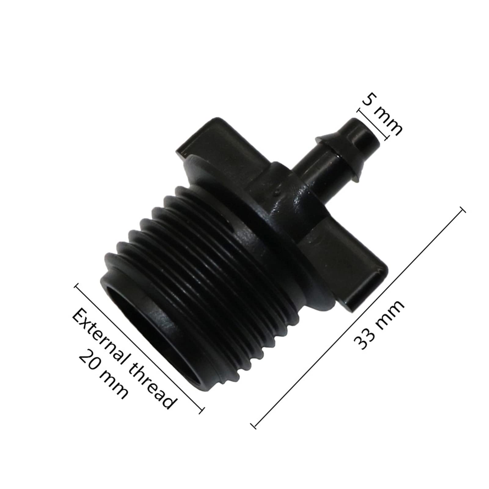 Raccordi per tubi da giardino per cortile industriale Barbetta maschio da 1/2 pollice Thread maschio a 4/7 Connettore per tubo flessibile Connettore Giardino Connettore d'acqua Annaffiatura annaffiato