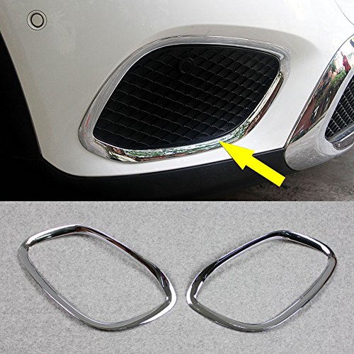 RQING For Mercedes Benz GLC GLC300 X 205 2016 2017 2018 2019 Chrome Front Fog Light Cover Trims