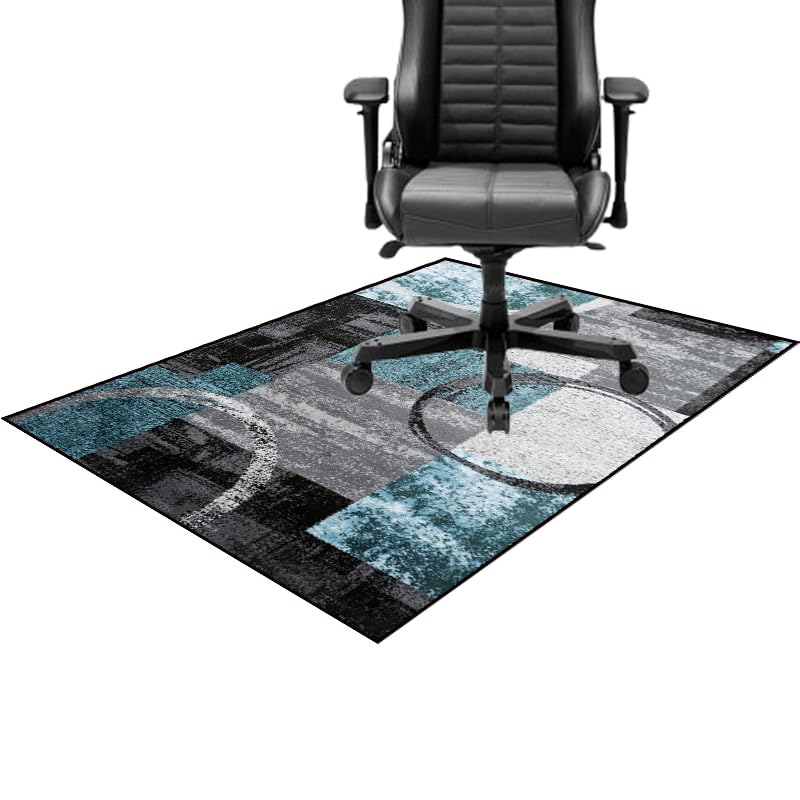 CCTSA 90 x 150 CM Chair Mat For Carpeted Floor,Office Chair Mat,Gaming Chair Mat,Multi-Purpose Carpet Protector,Desk Chair For Carpeted And Hardwood Floor,Protects Floors,Round Floor Mat