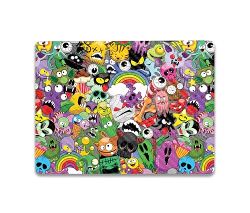 Image of MightySkins Carbon Fiber Skin Compatible with Microsoft Surface Laptop Go 3 (2023) Full Wrap Kit - Monster Mash | Protective, Durable Textured Carbon Fiber Finish | Made in The USA