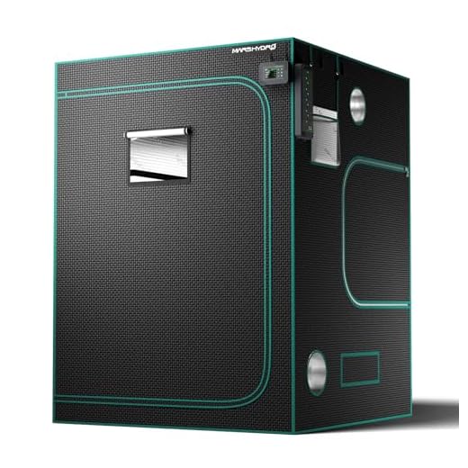 TRAFIKA Growzelt für Indoor-Anbau 150x150x200CM / Grow Tent/Grow Box/GROWBOX/Grow Schrank/GROWSCHRANK/Indoor Anbauschrank/Hydroponischer Grow Schrank/Mylar Premium 97% Reflexionsvermögen 11 MARS HYDRO Growzelt 150x150x200cm,Indoor Grow Tent Reflektierende Mylar Zuchtzelte Hydrokultur,abnehmbaren Boden Tablett,für Pflanzen wachsen Raum