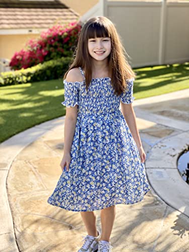 Arshiner Girls Casual Summer Floral Sleeveless Sundress Holiday Cami Dress3