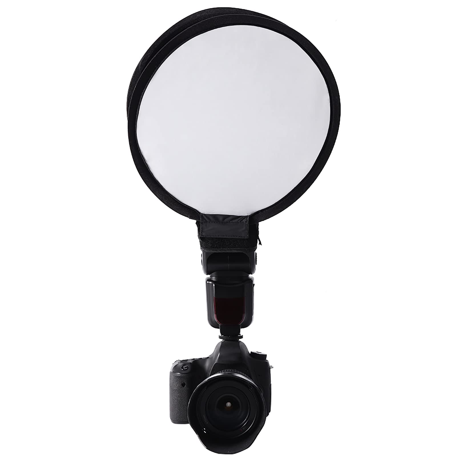 Mini Beauty Dish Softbox with Adjustable Strap, Reflective Silver Film (30cm)