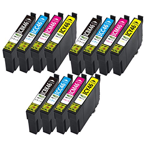 IC46 IC4CL46 12本セット EPSON エプソン 互換 インク カートリッジ EPSON PX-101 PX-201 PX-401A PX-402A PX-501A PX-502A PX-610F PX-A620