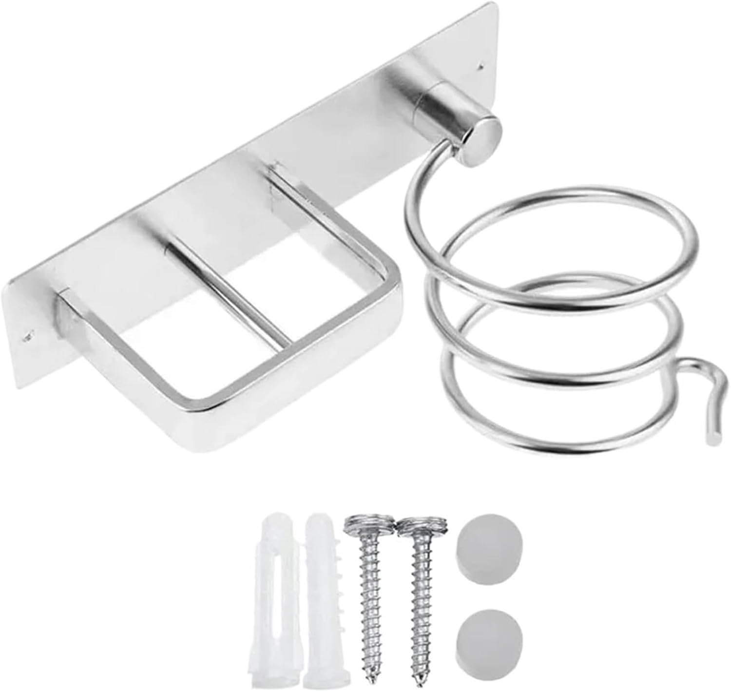 Hair Dryer Holder Organized Rack Wall Mounted Straightener Stand Bathroom Shelf Storage Shelves Accessories(White)