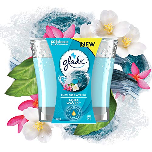 Glade Candle Jar, Air Freshener, Aqua Waves, 3.4 Oz #TOP6