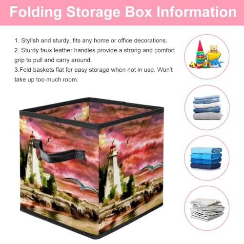 Boîte de rangement pliable en tissu cube pour jouets et placard
