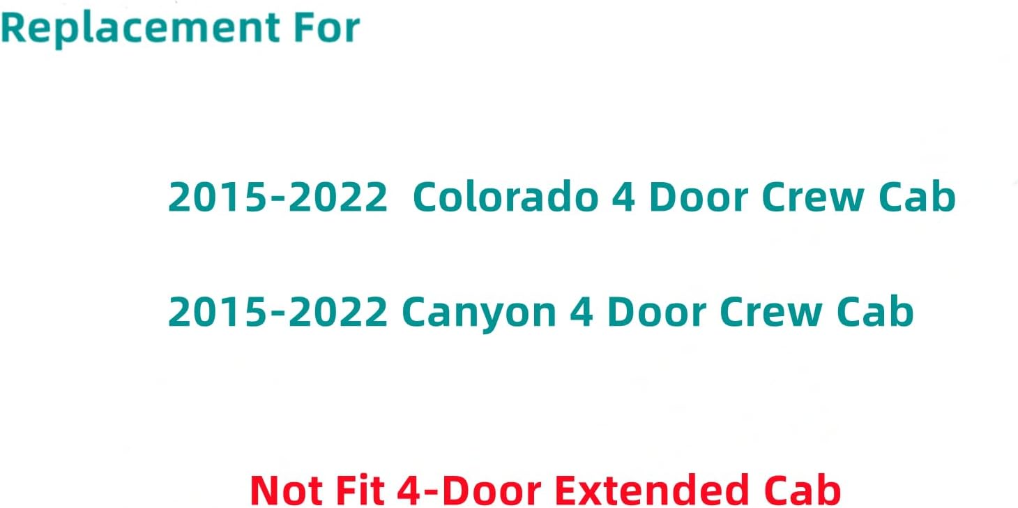 Driver/Left Side Rear Door Window Glass Replacement For Chevrolet Colorado GMC Canyon 4 Door Crew Cab 2015-2022