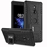 Olixar for Sony Xperia XZ3 Protective Case - Tough Armour - Heavy Duty Cover - ArmourDillo - Built in Stand - Wireless Charging Compatible - Black