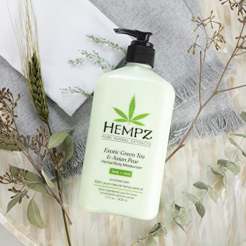 Hempz Body Moisturizer Green Tea And Asian Pear 17 Ounce Pump (500Ml) (Pack Of 2) #TOP5