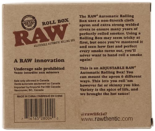 Raw Natural Unrefined Rolling Papers - Automatic Rolling Box - 110Mm King Size #TOP2
