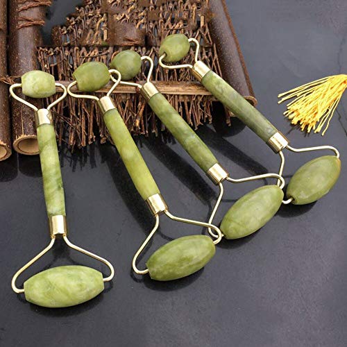 Massageador Facial Pedra Jade Rolo Massoterapia Anti Estresse e Anti Rugas