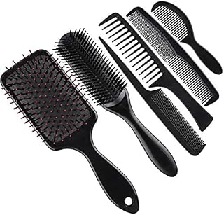SIQUK 6 Pieces Hair Brush Comb Set Paddle Brush Detangle Hair Brush