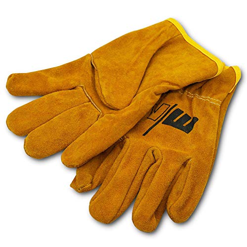 Vector Welding - Guantes de trabajo para soldadura Wig Mig, longitud 35 cm, doble costura en los dedos