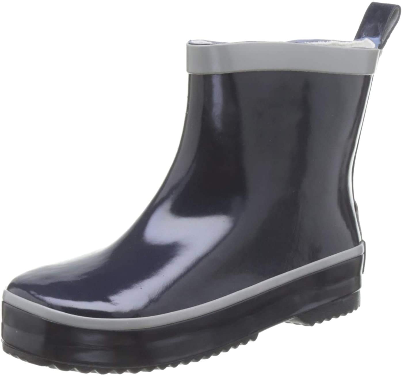 Playshoes Kinder Halbschaft-Gummistiefel aus Naturkautschuk, Trendige Unisex Regenstiefel mit Reflektoren