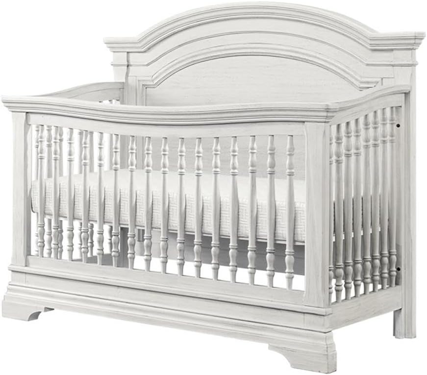 Pemberly Row Contemporary Cooling Foam Fabric Crib Mattress, White, Water Resistant, Washable Removable Cover, Cooling Foam Design, Mattress in a Box for Infant and Toddler Comfort