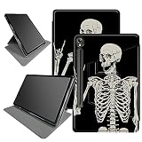 Skull Skeleton Case for Samsung Galaxy Tab S9 11 inch 2023 Released (Model: SM-X710/SM-X716B/SM-X718U),with S Pen Holder 360 Degree Rotating Multiple Viewing Angles with Auto Sleep/Wake