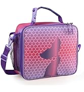 Kazulo Mermaid Tail Lunch Bag, Insulated Lunch Bag for Kids with Water Bottle Holder and Shoulder...