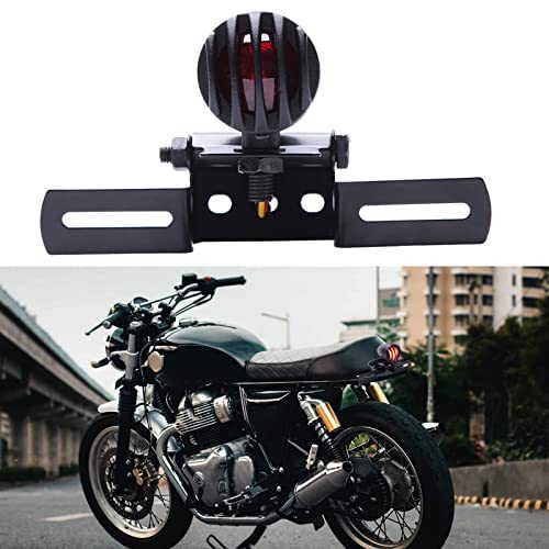 12V Feu Arrière de moto, Feux de Plaque D'immatriculationd Feu Stop avec Support pour Chopper Bobber Cruiser Dyna Glide Sportster Cafe Racer Cover