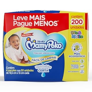 MamyPoko Lenços Umedecidos Dia&Noite 200 Unidades