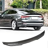 Bon montage: Cette véritable aile de spoiler de coffre en fibre de carbone convient bien à Audi A5 A5 Sportback à hayon / Base 4 portes 2018-2020