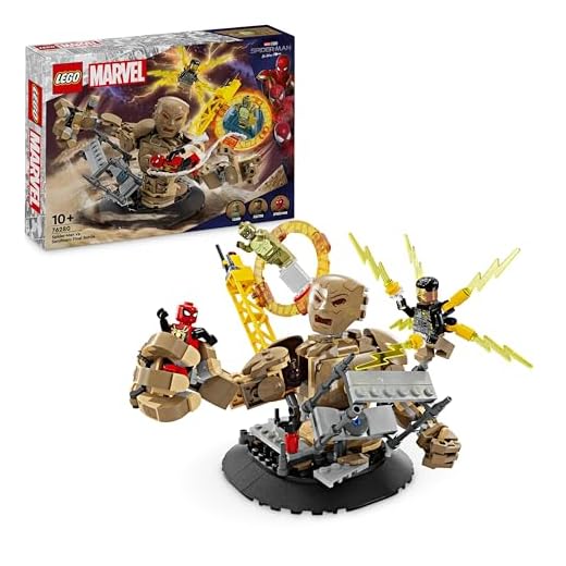 LEGO Marvel Spider-Man vs. Sandman: Batalla Final, Juguete de Construcción y de rol con Las Minifiguras de Superhéroes, Regalo para Niños y Niñas y Fans de Spider-Man 76280