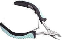 Vista 6 de IVON Cortadora de cutículas con empujador, cortador removedor de cutículas - mango antideslizante de goma