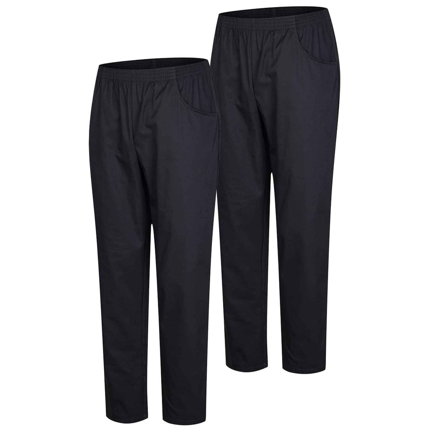 MISEMIYA - Confezione 2 Pz - Pantaloni Sanitari Unisex - Divise MEDICHE Divise SANITARIE Pantaloni da Lavoro - RIF. 8312 * 2 pz - 3XL, Nero 21