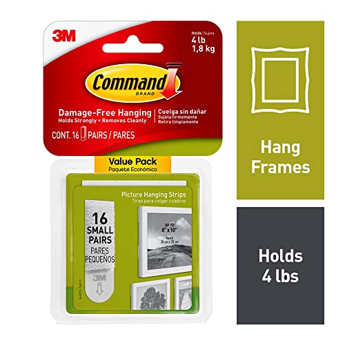 Image of Picture Hanging Strips, White, Small, 12-Ct.