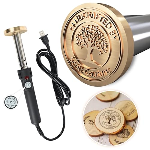 KAINSY Custom Electric Wood Branding Iron - Personalized Logo Temperature-controlled Wood Burning Stamp, Metal Branding Iron for Leather Food Meat, Letter Branding Irons Gifts for Weddings & Handcraft
