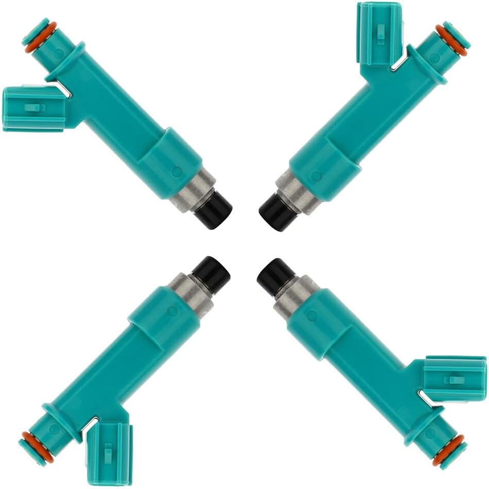 SCITOO 4Pcs 12 Holes Fuel Injector Fit for 2005-2010 for Scion for tC, for 2008-2015 for Scion for xB, for 2004-2009 for Toyota for Camry 23250-28080 23209-0H060 23250-0H030 842-12303