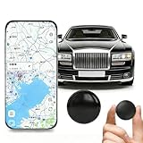【2026最新Android/ios対応&リアルタイム追跡＆超強信号】gps 小型 バレない 車探す 磁気 全球GPS測位 月額不要 紛失防止タグ 車 浮気調査 GPS発信機 iOS＆Android対応 GPS追跡 トラッカー ハンディGPS 車追グローバル位置確認 通信距離無制限（ブラック（円形））
