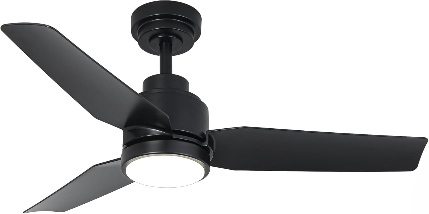 42" Modern Ceiling Fans with Lights - Remote & APP Control, 6 Speed Reversible Motor, 3000K/4000K/6500K Dimmable LED, Quiet Indoor Fan for Living Room Bedroom