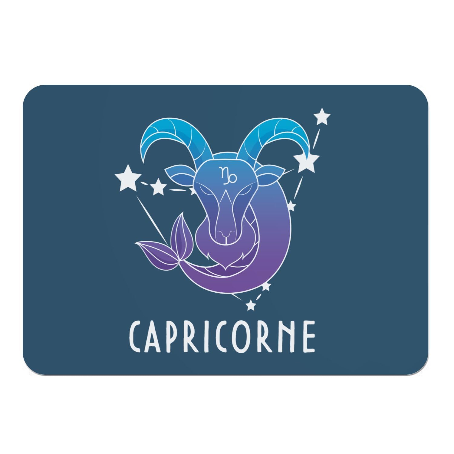 Set de table Capricorne en liège bleu grand format pour décoration de repas