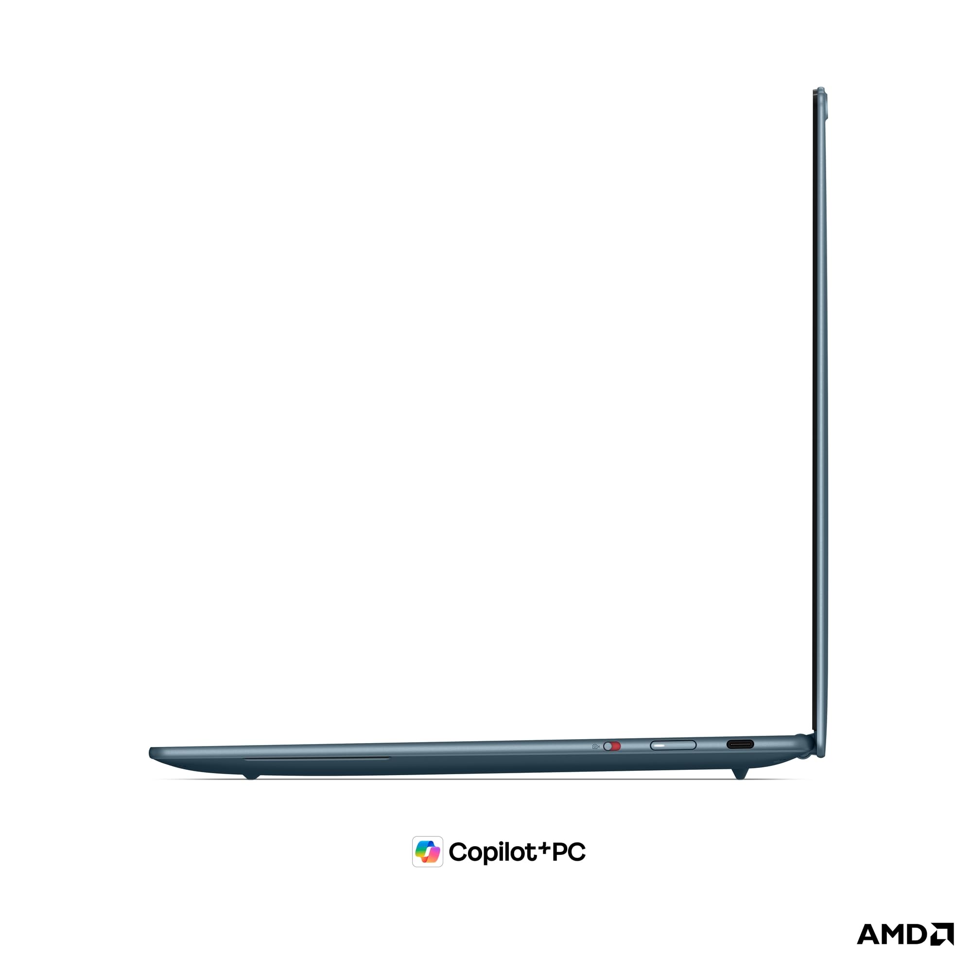 Lenovo Yoga Slim 7 Laptop | 14" 2.8K WUXGA OLED Display | AMD Ryzen AI 7 445 | 16GB RAM | 1TB SSD | AMD Radeon Grafik | Windows 11 | QWERTZ | Tidal Teal | 3 Monate Premium Care