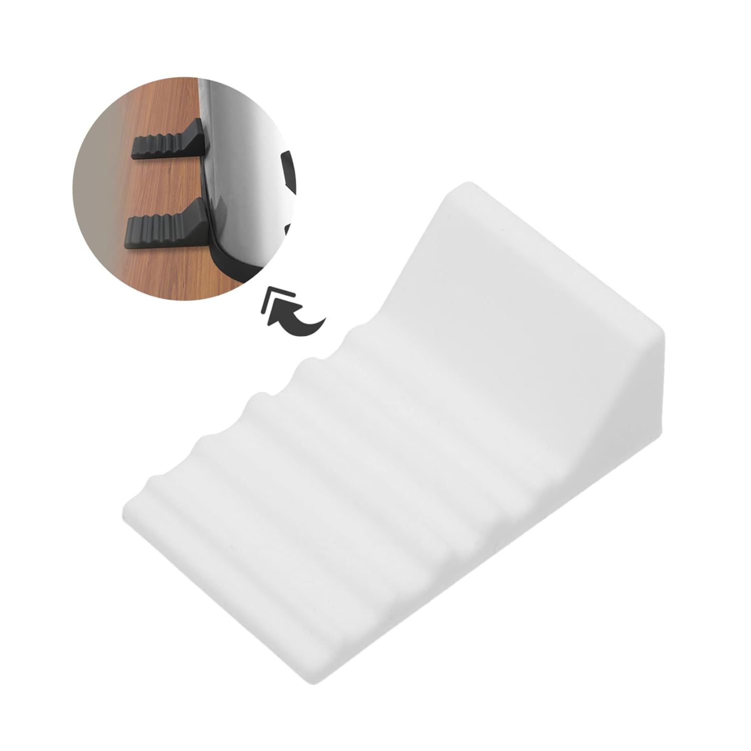 4pcs Silicone Garbage Can Wall Protectors – Self-Adhesive Bumper Pads for Kitchen Trash Bin – White Anti-Slip Stopper Pads to Prevent Wall Damage and Trash Can Sliding