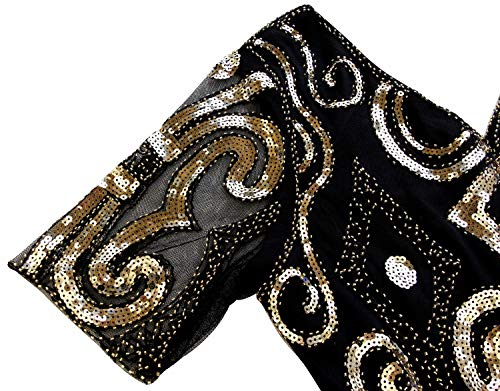 Image of Women 1920s Gatsby Vintage Sequin Flapper Fringe Party Plus Dress with 20s Accessories Set