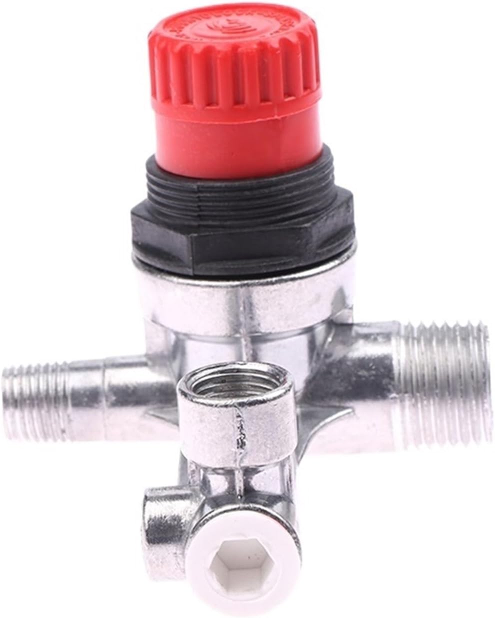 Regulator Valve Double Outlet Tube Air Compressor Switch Pressure Regulator Valve Fitting Part for Piston Air Compressor