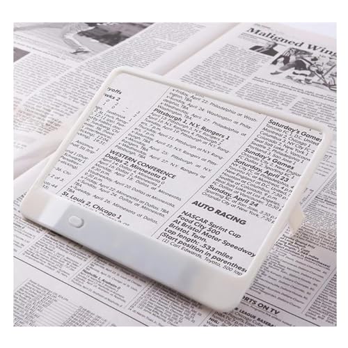 Lente d'ingrandimento da lettura con luce per anziani, lente d'ingrandimento per libri su tutta la pagina per vedere le pagine 3 volte più grande, lente d'ingrandimento antiriflesso, qualità ottica