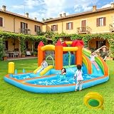 【Scivolo per Bambini】Gonfiaggio rapido: dotato di un soffiatore di alta qualità da 450 W, il gonfiaggio si completa in pochi minuti, in modo pratico e veloce.