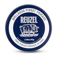 Reuzel Faserpomade, geringer Glanz, fester Halt, texturiertes, volleres Aussehen, im Laufe des Tages leicht neu frisierbar, 3,38 oz/95 g