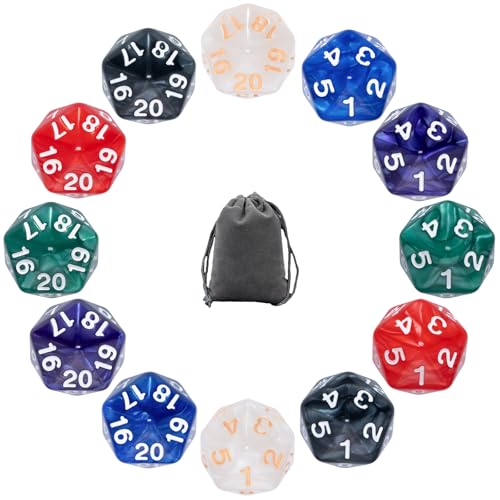Dados giratorios D20 el regalo ideal de 20 caras de colores para jugadores de MTG 2
