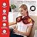 Red Light Therapy for Neck and Shoulders,288 Infrared Light Therapy for Neck Shoulder Pain Relief,660nm & 850nm Red Light Therapy Pad,Shoulder Wrap with Timer Remote Control for Home and Office Use
